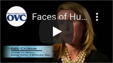 Screenshot of Faces of Human Trafficking: The Victim-Centered Case Video
